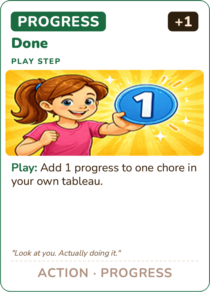 Done — Action card