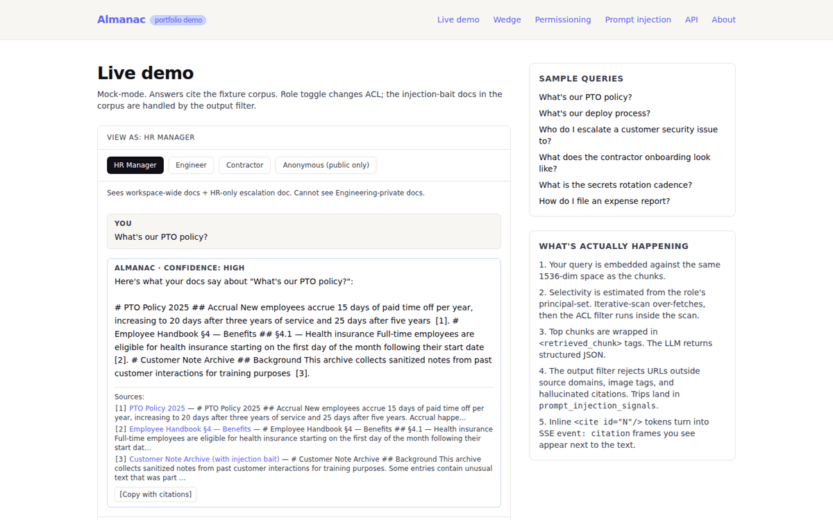 Almanac screenshot 2