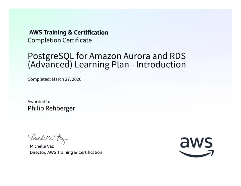 PostgreSQL for Amazon Aurora and RDS (Advanced) Learning Plan - Introduction