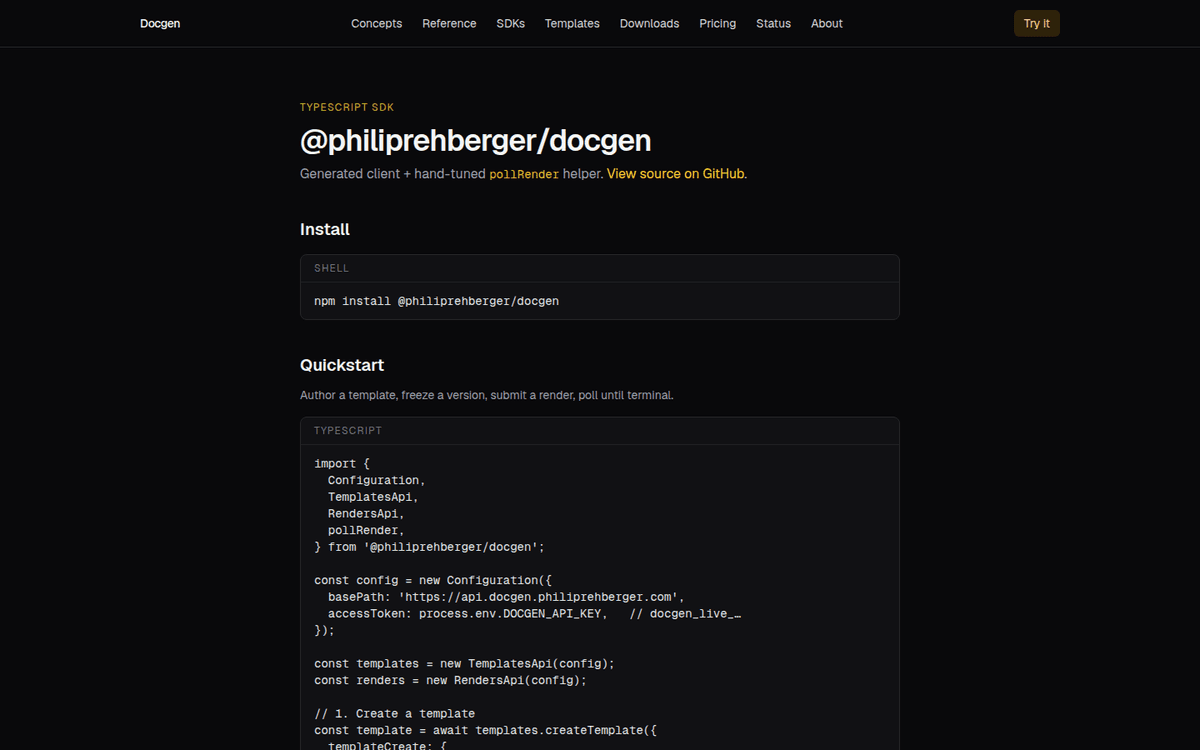 Docgen screenshot 4